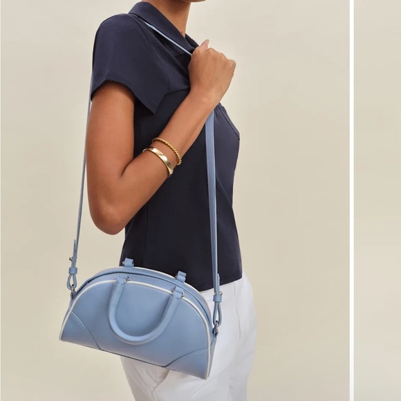 Excellent Condition Reformation Mini Claudia Bag in Light Blue - Picture 9 of 10